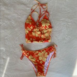 Tropical Y2K Two Piece Bikini Tankini